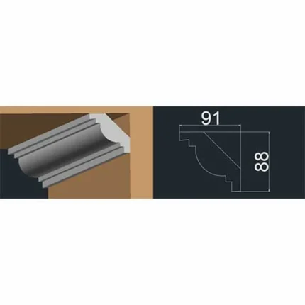 Cornisă de tavan CT 07